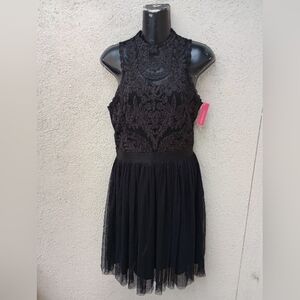 Xhilaration Black Party Dress Wedding Date Night Contemporary Banquet Dressy